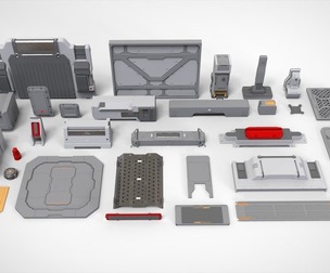 sci-fi Architecture kitbash 21