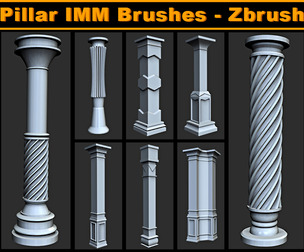 Pillar IMM Brush - Zbrush