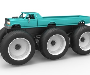 Monster Truck 6x6 concept Version 3 Scale 1:25