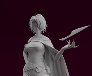 CINDER FALL BUST STL |  3D PRINT FILE