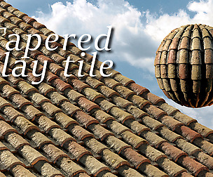 Tapered clay tile or spanish roof tile texture set