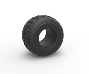 Monster Jam tire 30 Scale 1:25