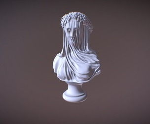 Bust Lady with Veil
