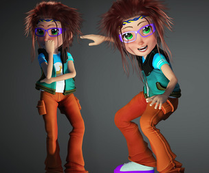 CARTOON GIRL KIDS CHILD