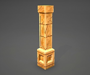 Low Poly Sand Pillar