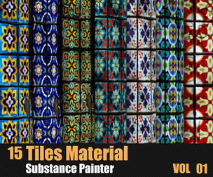 15 Stylized Tiles Materials In Substance Painter