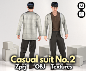 Casual suit No.2 : ZPRJ+OBJ+FBX+Texture
