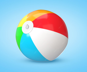 Beach Ball Low-poly 3D Model