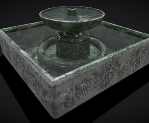Square Garden Fountain