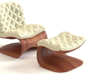 Sofa chair with footrest