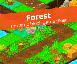 Forest - Isometric Block Game Tileset