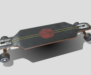 Drop-Shaped Longboard: Low-Poly Model