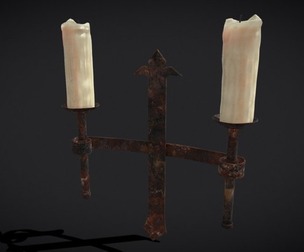 Rusting Double Wall Candle Holder