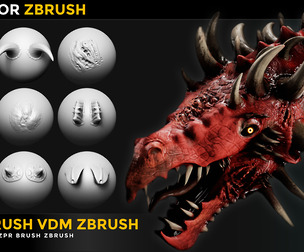 30 Vdm Brush Draogon for Zbrush zbr Vol 01