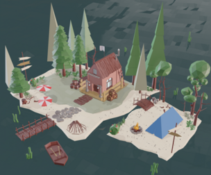 60 low poly models pack_Kitbash