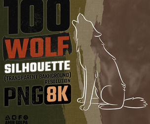 100 wolf silhouette png 8k