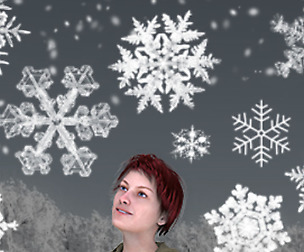 Realistic Dynamic Snowflake Brushes for Photoshop