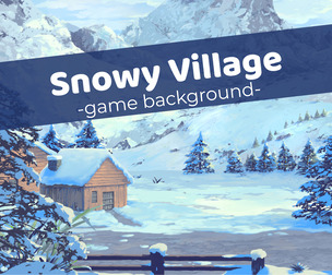 Snowy Village - Game Background