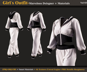 Girl's Outfit 01/Models+Materials