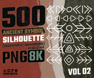 500 Ancient symbol png8k vol 02