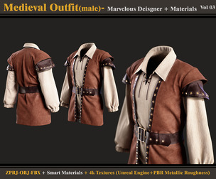 Medieval Outfit-MALE-modes-materials