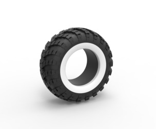 Military KRAZ Whitewall tire VID-201 Scale 1:25