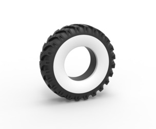 Military Ural Whitewall tire OI-25 Scale 1:25