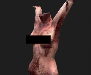 Severed Torso Female Horror Prop