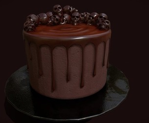 Chocolate Skull Cake