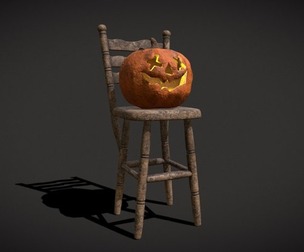 Jacko lantern on Chair