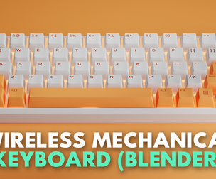 Wireless Mechanical Keyboard (Blender)