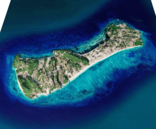 Tropical island terrain 3d model