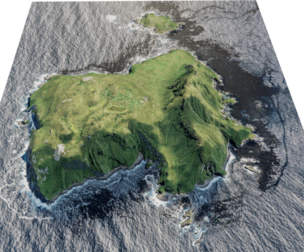 Nightingale Island 3d Model Terrain