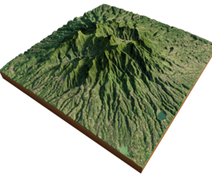 Mount muria 3d model terrain