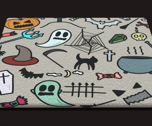 Halloween Figures Decorative Mat