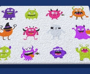 Halloween Monsters Mat