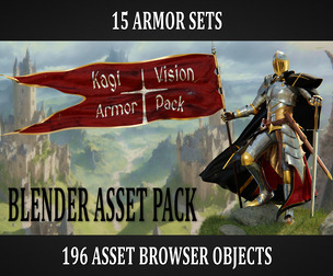 Blender Asset Pack - Kagi Vision Armor Pack
