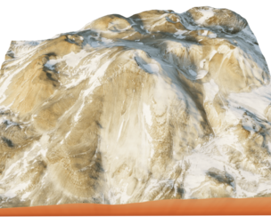 Ojos del Salado Stratovolcano terrain 3d model