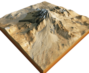 llullaillaco volcano 3d model terrain