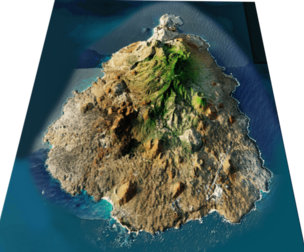 Ascension Island 3d Model Terrain