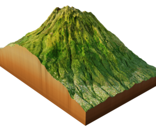Mount Lawu 3d model Terrain