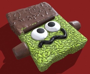 Frankenstein Rice Crispy Treat