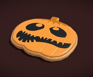 Pumpkin Cookie with Teeth