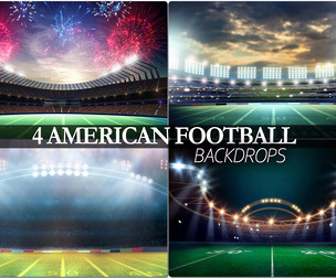 4 American Soccer Stadium, Rugby Sport Background