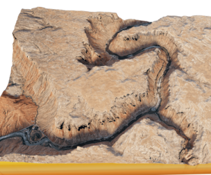 meandering canyon and the Colorado River