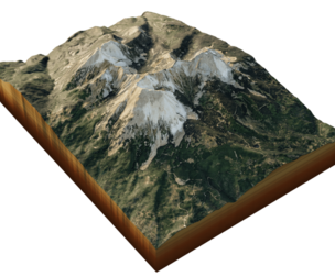 Mount Peale 3d model landscape