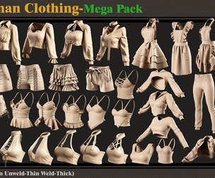 40 Woman Clothing-MEGA PACK(zprj-fbx)