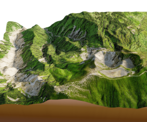 Irazu Volcano terrain 3d model