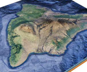 island of Hawaii 3d model terrain The Big Island