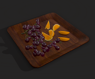 Grapes and Oranges Plate